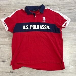 U.S. Polo Assn. Red and Navy Polo Shirt